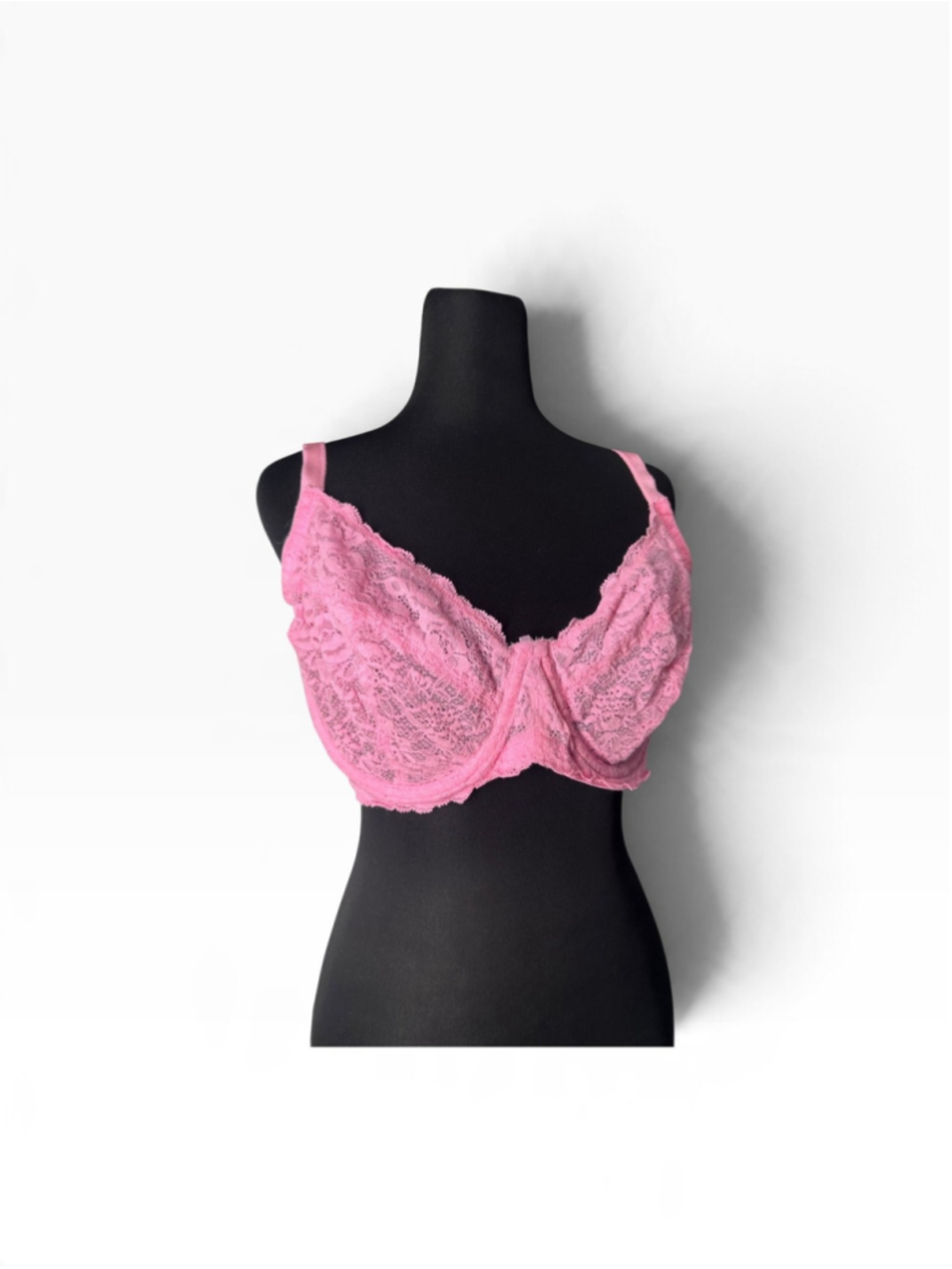 Torrid Lace Bra Pink Underwire Full Coverage Lingerie Sz 38DDD